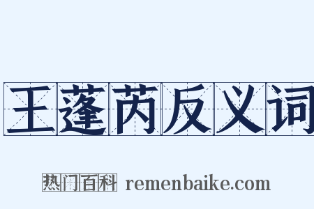 王蓬芮反义词是什么意思的图片